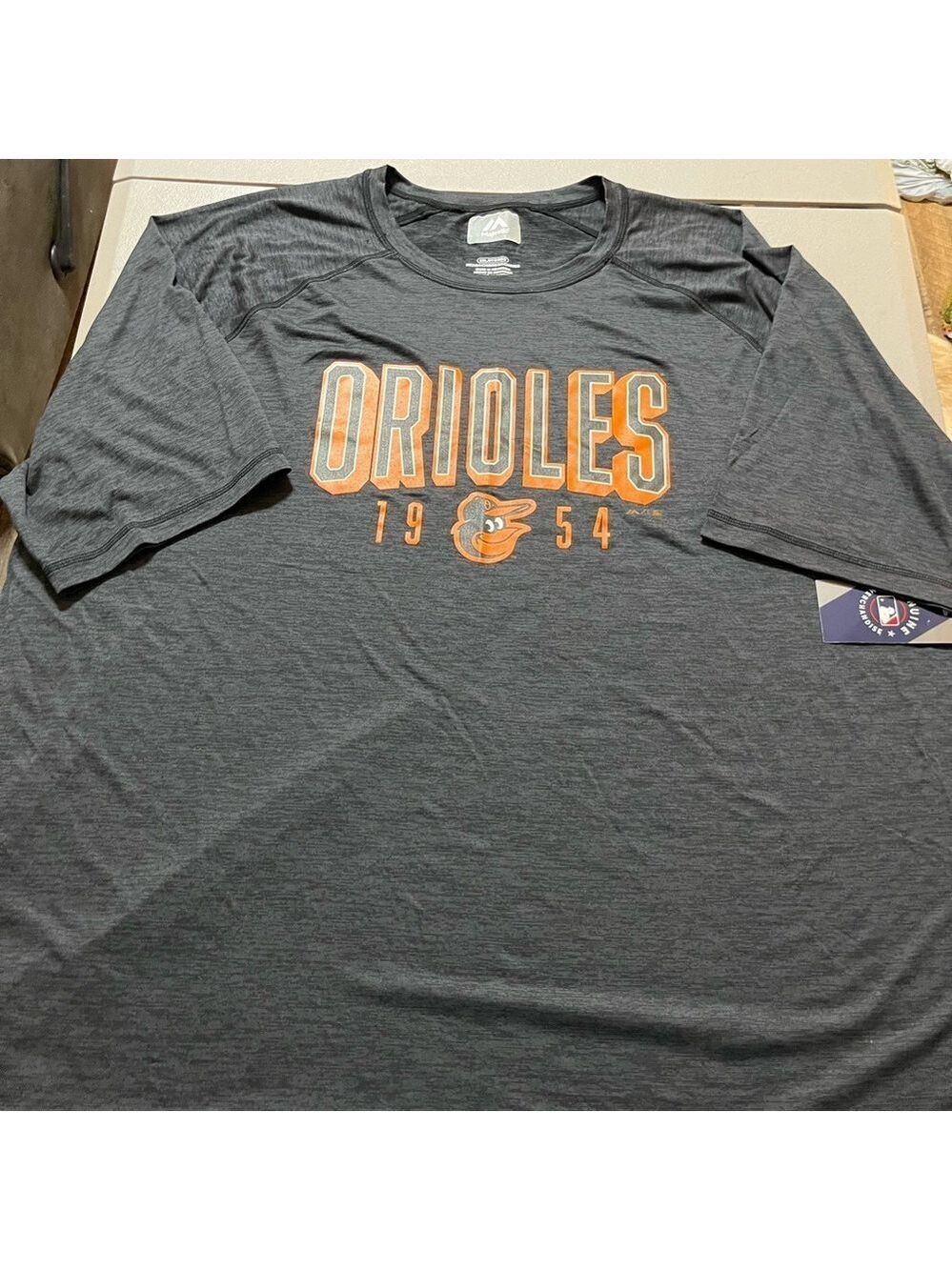 Majestic 5XL Orioles 1954 Gray Men's Shirt